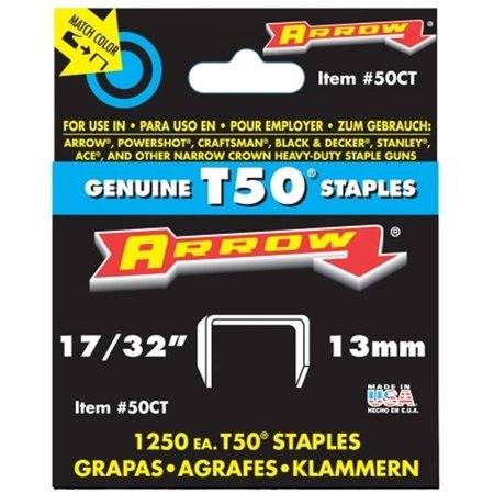 ARROW FASTENER Arrow Fastener Co. .53in. T50 Staples  50CT24 - Pack of 4 79055500001